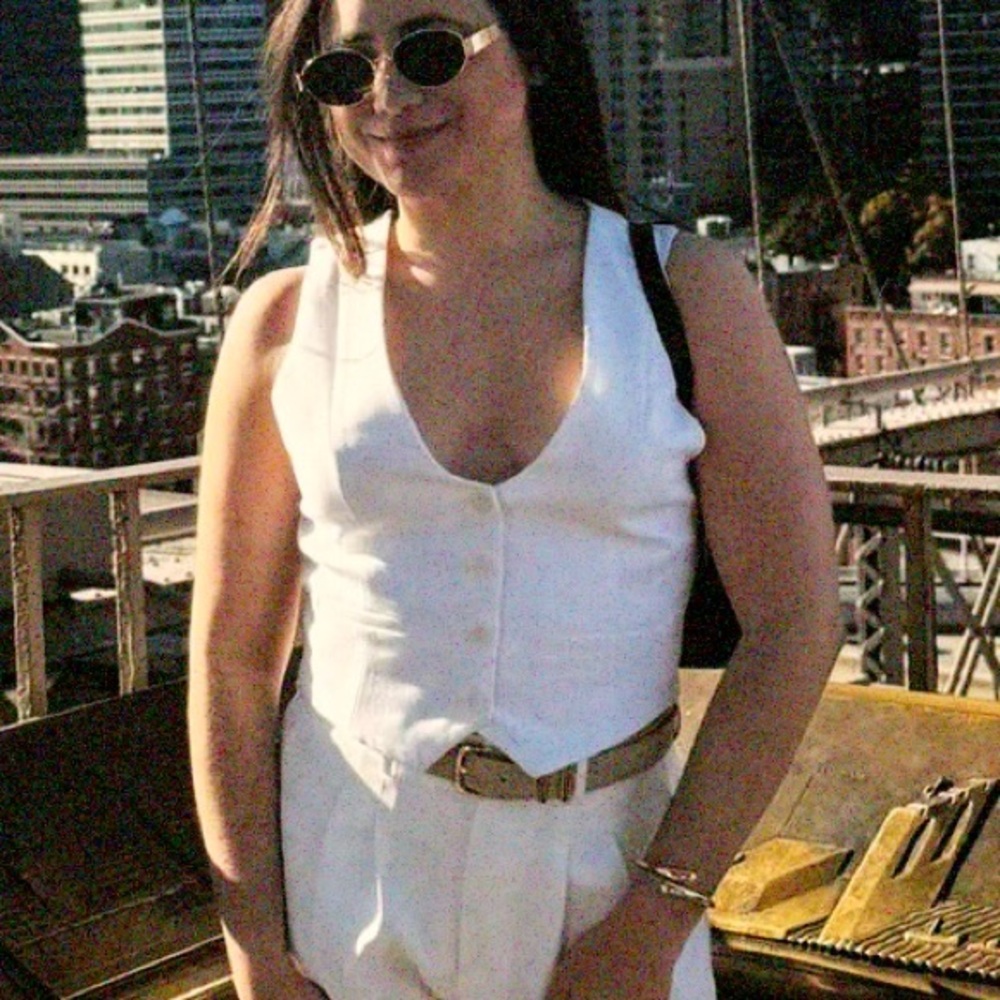 Zara White Vest